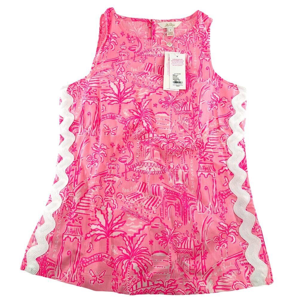 Lily Pulitzer Women's Conch Shell Pink Pennys Playground Palmita Tunic Size S - Picture 5 of 12